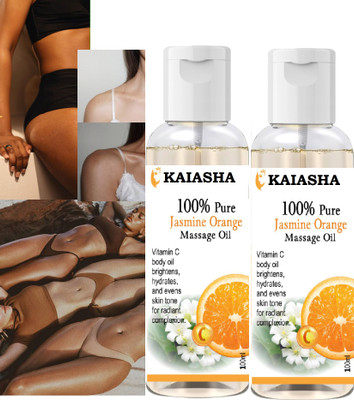 KAIASHA PACK OF-2 Orange Peel & Jasmine Fast Absorbing, Non-Greasy & Lightweight(200 ml)