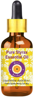 deve herbes Pure Styrax Essential Oil (Liquidambar styraciflua L) with Glass Dropper(15 ml)