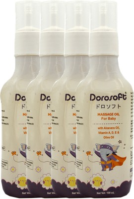 Dorosoft Doro soft Natural Baby Massage Oil 100ml Pack of 4(100 ml)