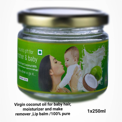 GREENNUT Extra Virgin Coconut Oil Cold Pressed Pack of 1 Hair Oil(250 ml)