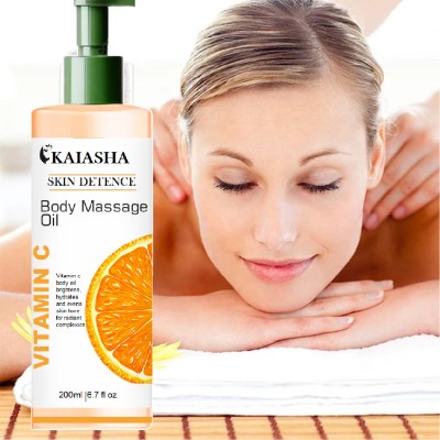 KAIASHA all Skin Orange Body Oil Skin Lightening, Rejuvenating Non-Sticky for Daily Use(200 ml)