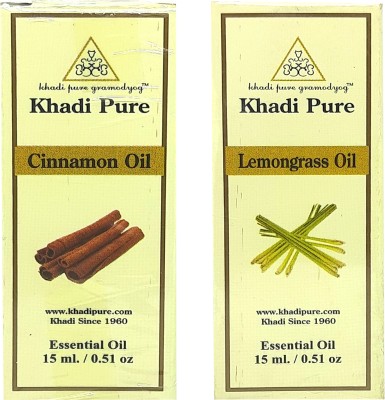 Khadi Pure Gramodyog Herbal Cinnamon & Lemongrass Essential Oil-Pack of 2 (30ml)(30 ml)