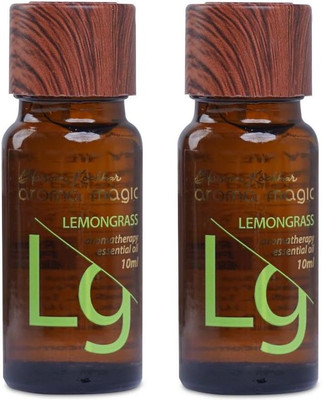 Aroma Magic Lemongrass Essential Oil |For Detox, Insect Repellent & Home Cleaning| Pack of 2(20 ml)