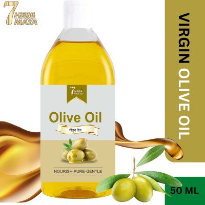 7Herbmaya ORGANIC OLIVE OIL extra light and for skin hair face treatment(50 ml)