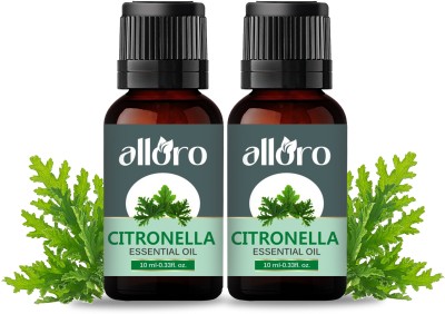 Alloro Citronella Essential Oil for Aroma Therapy, Diffuser, Stress Relief, Hair, Skin(10 ml)