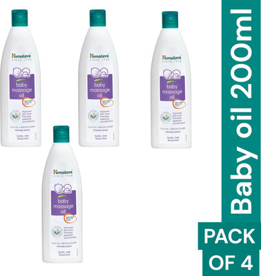 Himalaya Herbals baby oil 200ml pack of 4(12 ml)