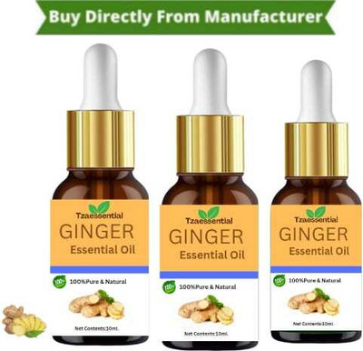 Tzaessential Ginger Essential Oil | Pure and Natural Adrak Ka Tel Essential Oil(30 ml)