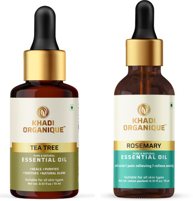 khadi ORGANIQUE Essential Oil Combo Rosemary & Tea Tree(30 ml)