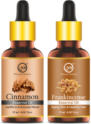 Nuerma Science Cinnamon Essential Oil & Frankincense Essential Oil (Pack of 2, 15 ML Each)(30 ml)