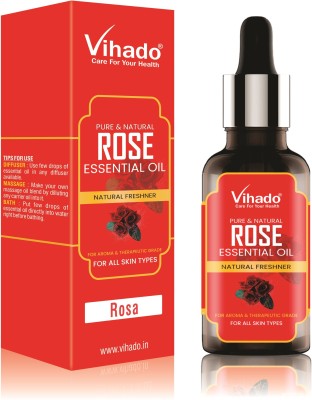 Vihado Rose essential oil Pure and Natural therapeutic grade - 30 ml (Pack of 1)(30 ml)