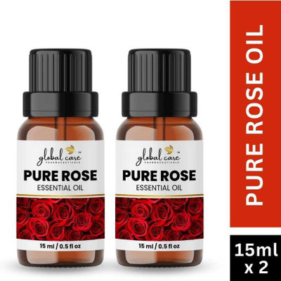 global care Pure Rose Essential Oil 15ml Pack of 2 – Natural Skin & Hair Care(15 ml)