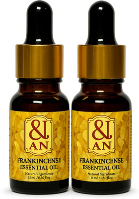 AN Essentials Frankincense Essential Oil (2 × 15 mL) | UV-Safe Dropper Bottles | Made in India(30 ml)