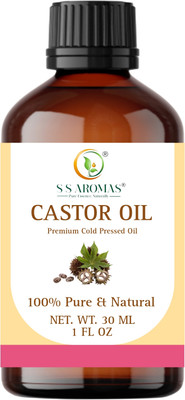 S S AROMAS Pure Castor Oil (Arandi Oil) For Hair growth For Skin and face Care(30 ml)