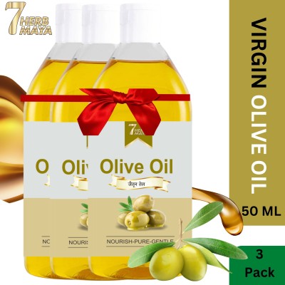 7Herbmaya ORGANIC OLIVE OIL extra light and for skin hair face treatment(300 ml)