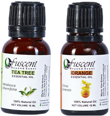 FUSCENT Essential Oil Pack of 2 Tea Tree And Orange Combo Pure And Natural Undiluted(20 ml)