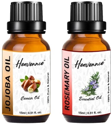 Heavennce Jojoba & Rosemary Oil Combo for Cleansing, Rejuvenating, Pack of 2(30 ml)