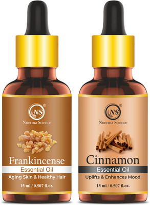 Nuerma Science Pure Frankincense Oil and Cinnamon ( Dalchini ) Oil (Pack of 2, 15 ML Each)(30 ml)