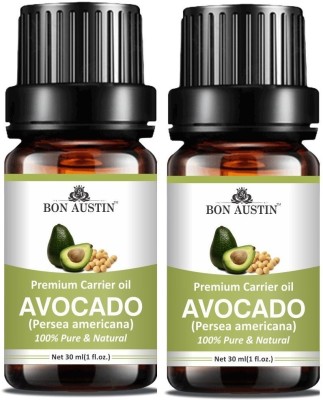 Bon Austin Avocado Premium Carrier Oil for Face, Hair and Skin - 30ml Pack of 2(60 ml)