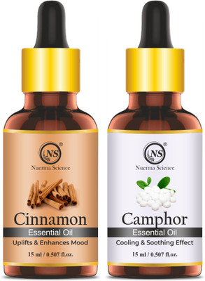 Nuerma Science Cinnamon Essential Oil & Camphor Essential Oil (Pack of 2, 15 ML Each)(30 ml)