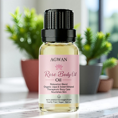 Agwan Herbal Glow Body Oil | Rose & Sesame Massage Oil | Moisturizing Care(100 ml)