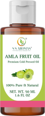 S S AROMAS Natural Amla Fruit Oil/Cold Pressed/Shine For Hair/Treats Skin(50 ml)