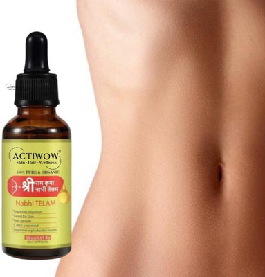 ACTIWOW Nabhi Tailam Herbal Fresh Glow Soft Belly Oil(30 ml)