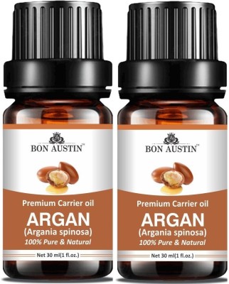 Bon Austin Argan Premium Carrier Oil for Dry & thin hair, Hair Growth - 30ml Pack of 2(60 ml)