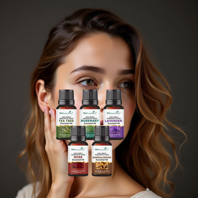 She Essentials Therapeutic Oil Combo – Rose, Tea Tree, Lavender, Sandalwood, Rosemary(25 ml)