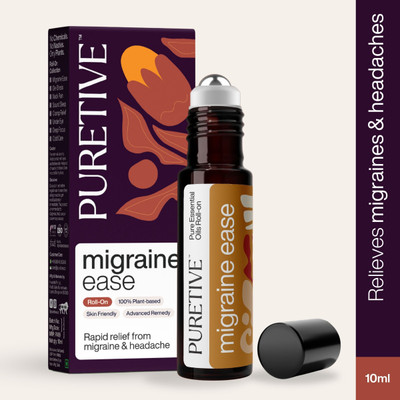 puretive Migraine Ease Roll On | Migraine and Headache Relief(10 ml)