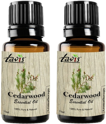 Tavis Cedarwood Essential Oil for Hair Growth | Skin Nourishment | Aroma | Pack of 2(20 ml)
