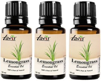 Tavis Lemongrass Oil for Hair Care | Skin Care | Aromatherapy | Pack of 3(30 ml)