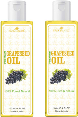 PARK DANIEL Grapeseed Oil for Bath Care Pure & Natural Pack of 2 of 100ML(200 ml)