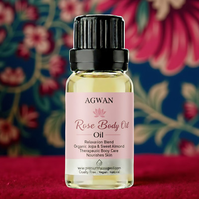 Agwan Herbal Body Oil with Rose | Deep Nourishing Glow & Moisturizing Care(100 ml)