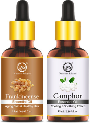 Nuerma Science Pure Frankincense Oil and Camphor ( Kapoor ) Oil (Pack of 2, 15 ML Each)(30 ml)
