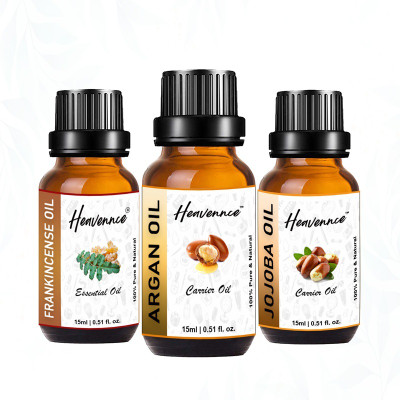 Heavennce Argan, Frankincense & Jojoba Oil for Glowing Skin|Hair Repair|Pack of 3(45 ml)