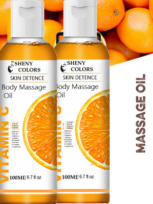 SHENY COLORS VITAMIN C BODY OIL MASSAGER pack of 2(200 ml)