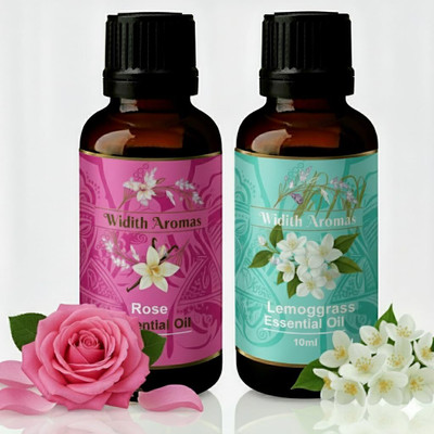 Widith Aromas Essential Oil 10ml (Rose + Lemongrass)(20 ml)