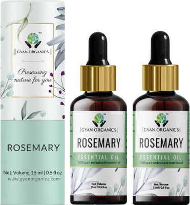 Gyan Organics Rosemary Essential Oil Combo offer Hair Growth - 15ML pack of 2(30 ml)