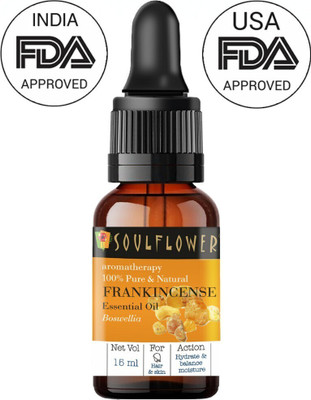Soulflower Frankincense Pure Essential Oil | Hair Fall, Wrinkles, Pimples, Aromatherapy |(15 ml)