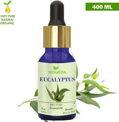 Homeda Nilgiri Eucalyptus Essential Oil for Cold and Cough, Aroma Diffuser, Hair Growth(400 ml)