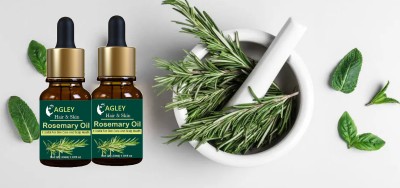 AGLEY Rosemary Essential Oil | Hair Growth, Skin | Pure & Organic | Combo Pack of 2(60 ml)