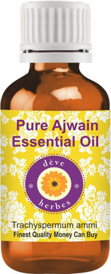 deve herbes Pure Ajwain Essential Oil 30ml -Trachyspermum Amoni(30 ml)
