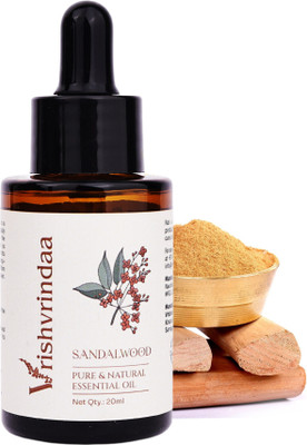 vrishvrindaa Sandalwood Essential Oil (Chandan Oil)| For Bright,Flawless Skin & Diffusers(20 ml)