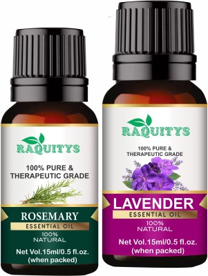 RAQUITYS lavender, rosemary Essentail Oil for Hair, Diffuser, Skin(30 ml)