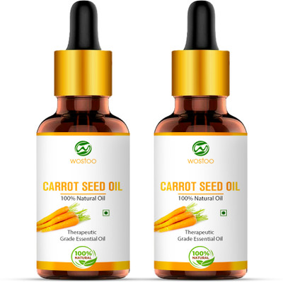 Wostoo Best Carrot Seed Essential Oil - For Skin care & Hair(10 ml) (Pack of 2)(20 ml)