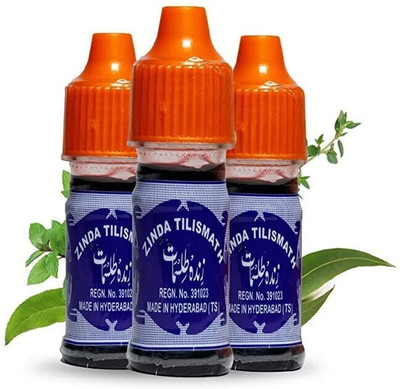 Zinda Tilismath Ayurvedic Herbal Nose Block Relief,Stomach Pain Relief-5ML-Pack Of-3(15 ml)