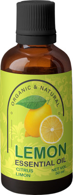 HEILEN BIOPHARM Lemon Essential Oil - 50 mL ,For Skin Brightning Face Care & Support Immunity(50 ml)
