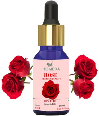 Homeda Pure Rose Essential oil For Face, Skin, Hair Growth, Rose oil Aroma Diffuser(30 ml)