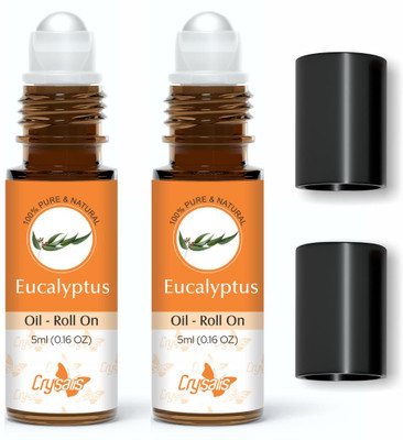 Crysalis Pure & Natural Essential oil Roll on - 5ml pack of 2 (Eucalyptus)(5 ml)