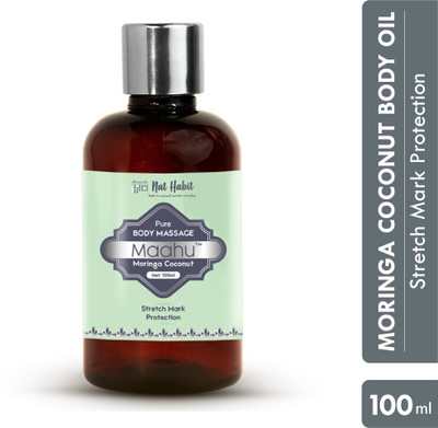 Nat Habit Body Massage Oil Moringa Coconut Maahu With Vitamin-A For Healthy Skin(100 ml)